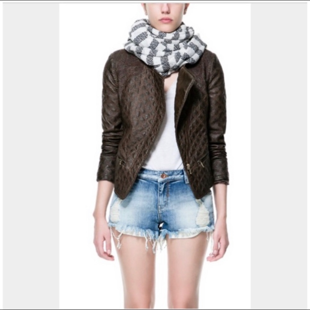 Zara faux leather jacket